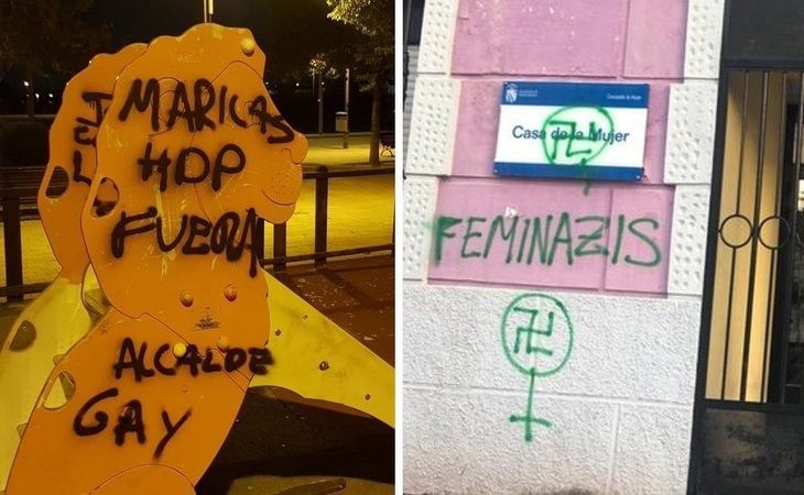 Se multiplican las pintadas homófobas y machistas en varios puntos de España