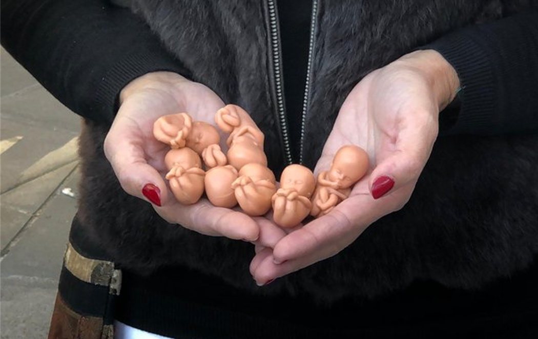 VOX reparte fetos en su campaña contra el aborto en Sevilla