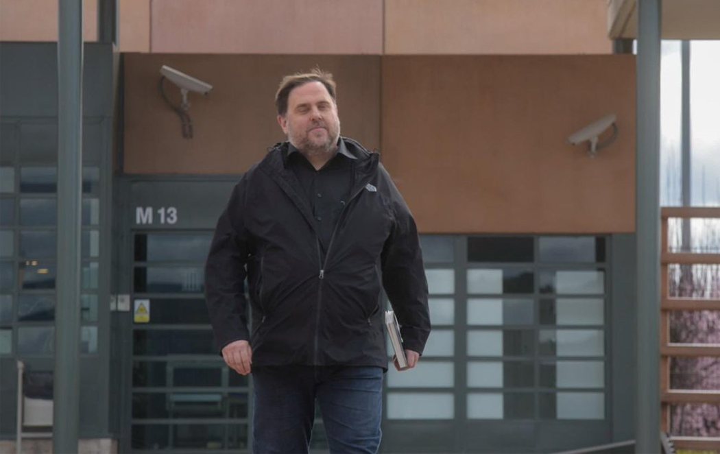 Primera salida de Oriol Junqueras de prisión para trabajar en la universidad