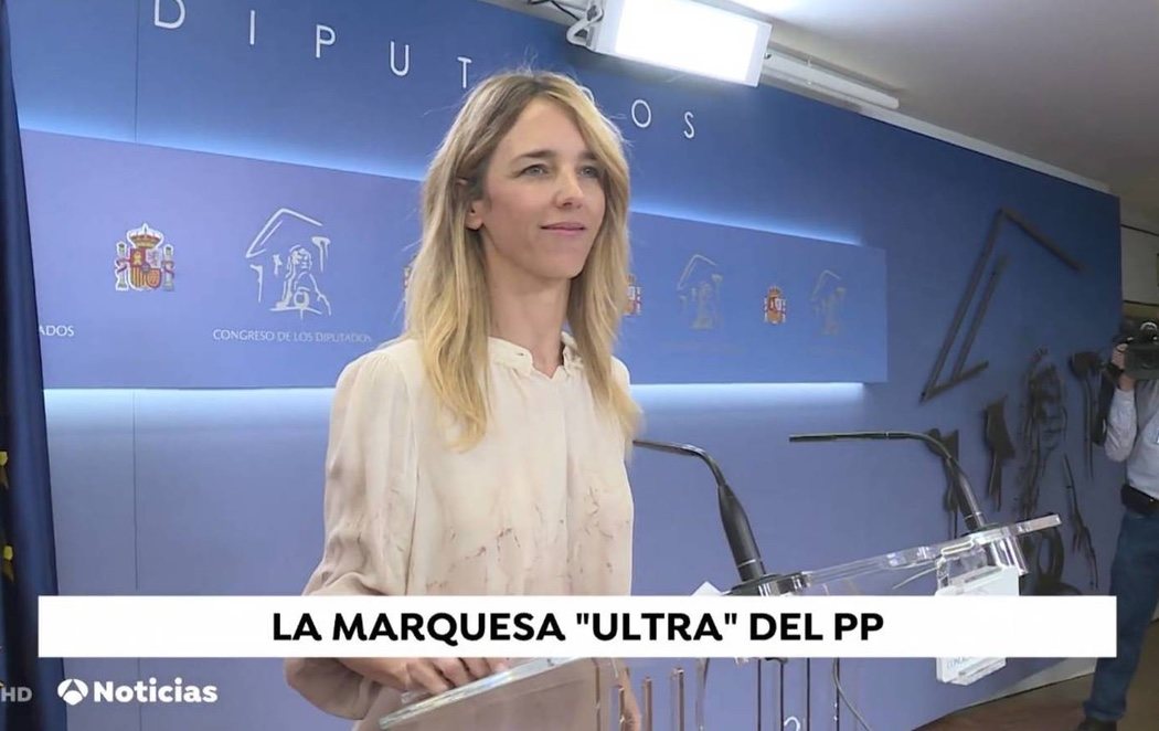 "La marquesa ultra del PP": el polémico rótulo del informativo de Antena 3 para referirse a Cayetana Álvarez de Toledo