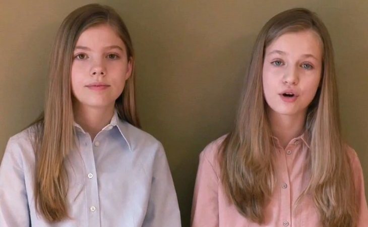 El mensaje de la princesa Leonor y la infanta Sofía: "Llevamos como todos los niños más de un mes en casa"