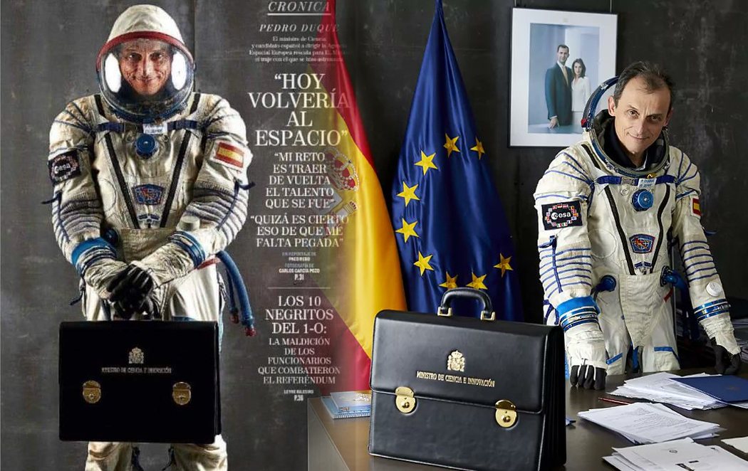 Pedro Duque se viste de astronauta para salir en la portada de El Mundo