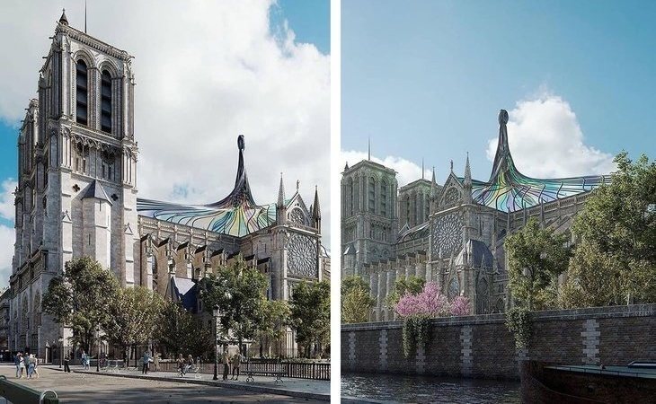 Críticas por la propuesta en 3D de la reconstrucción de Notre Dame: "Vaya aberración"