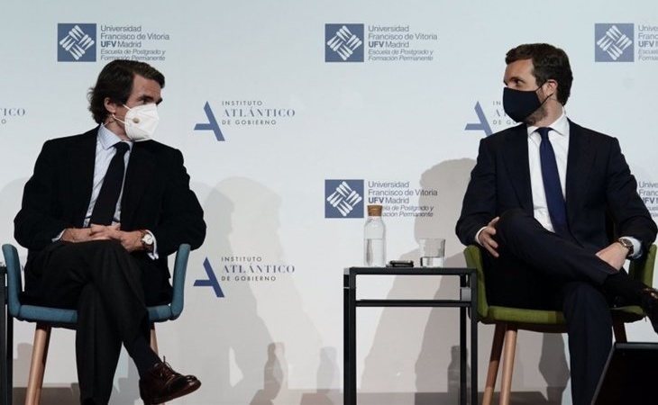 Aznar y Pablo Casado se encuentran y reivindican el legado del PP en su momento más difícil