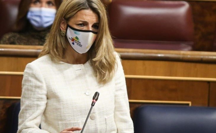 El repaso de Yolanda Díaz a Egea (PP) por aportar datos falseados de Bruselas