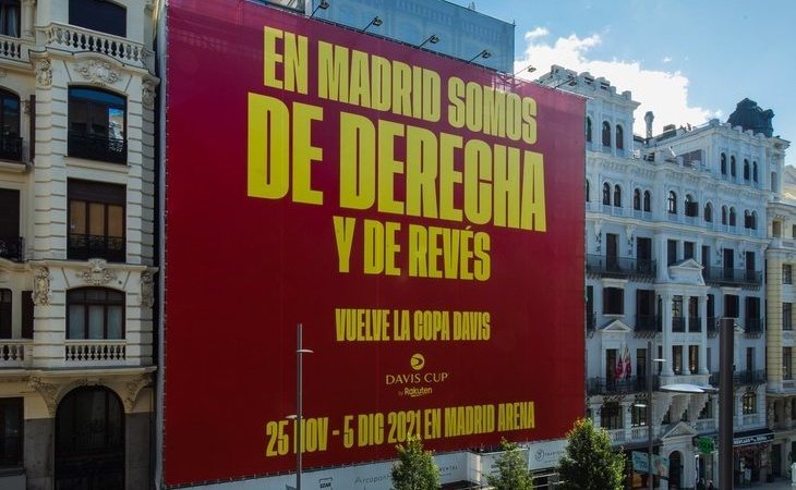 Polémica por el cartel de la Copa Davis en Gran Vía: