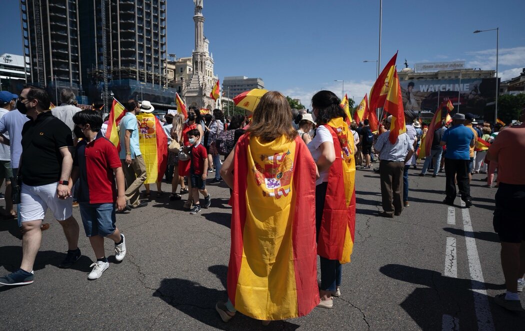 La manifestación de Colón reúne a 25.000 personas, la mitad que en 2019, según Delegación del Gobierno