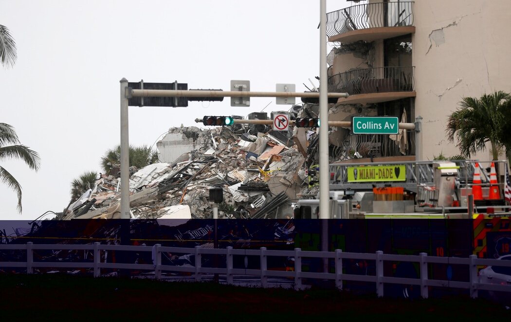 Miami busca a un centenar de personas entre los escombros tras el derrumbe de un edificio con cuatro muertos