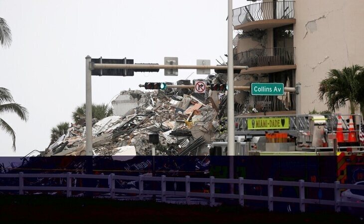 Miami busca a un centenar de personas entre los escombros tras el derrumbe de un edificio con cuatro muertos