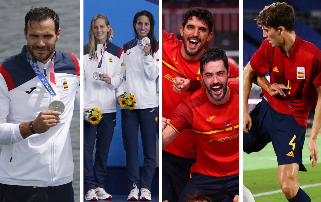 Cuatro medallas más para España en los JJOO de Tokio 2020: Tres platas y un bronce