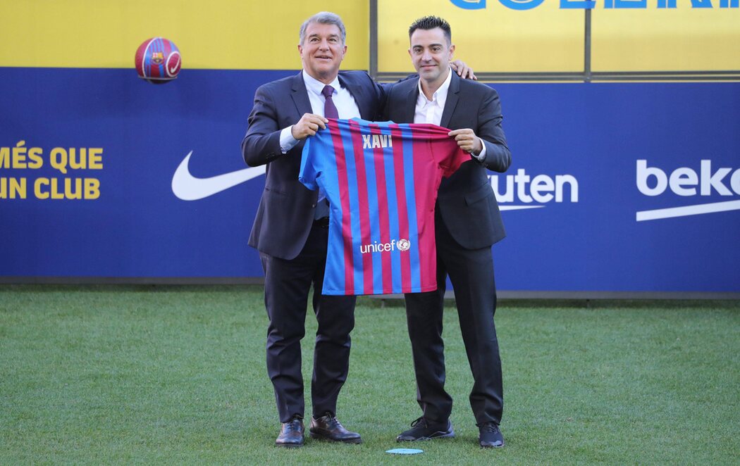 Presentación de Xavi Hernández como nuevo entrenador del Barça