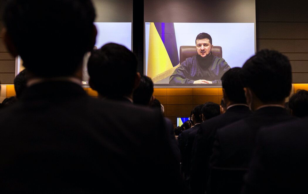 Zelenski interviene en el Parlamento de Japón y pide ayuda para "resistir la agresión de Rusia"