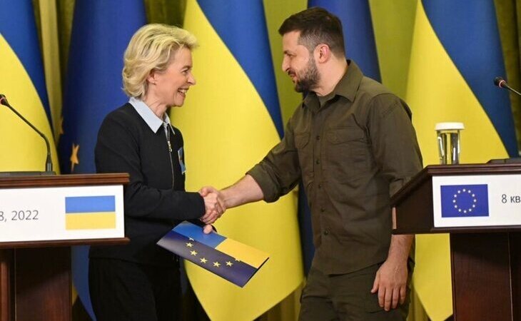 Von der Leyen promete a Zelenski acelerar el proceso de adhesión de Ucrania a la Unión Europea