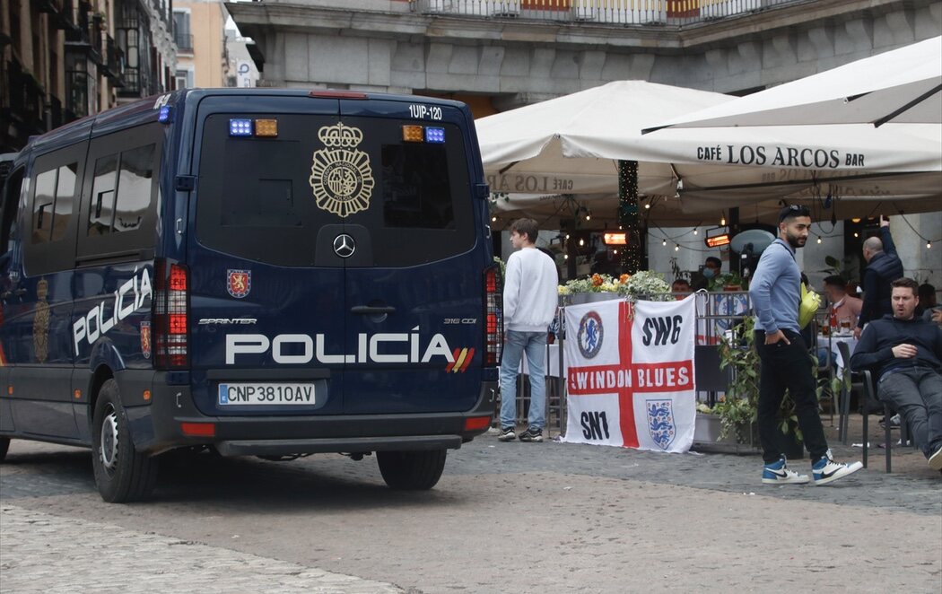 Madrid despliega un dispositivo especial  ante la llegada de hinchas ingleses del Chelsea y Manchester City