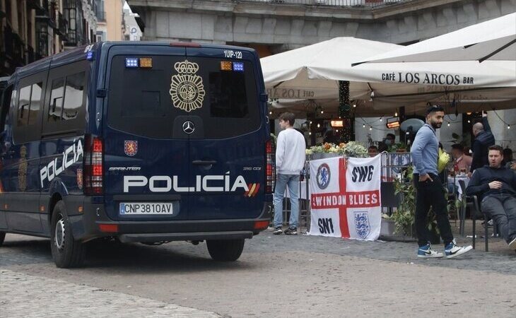 Madrid despliega un dispositivo especial  ante la llegada de hinchas ingleses del Chelsea y Manchester City