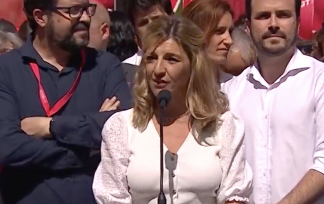 Yolanda Díaz acude a la manifestación del Primero de Mayo y anuncia la reforma del Estatuto de los Trabajadores