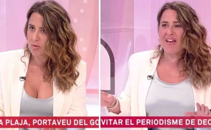 Polémica por la censura en TV3 del escote de la portavoz del Govern