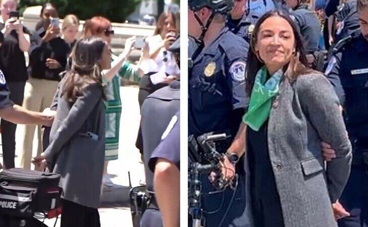 Varias congresistas, entre ellas Alexandria Ocasio-Cortez, detenidas durante una protesta a favor del aborto en EEUU