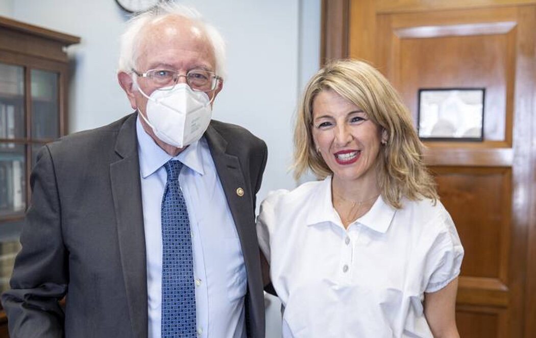 Yolanda Díaz se reúne con Bernie Sanders en su viaje a Estados Unidos