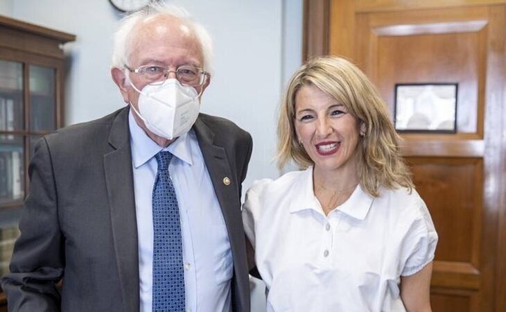 Yolanda Díaz se reúne con Bernie Sanders en su viaje a Estados Unidos