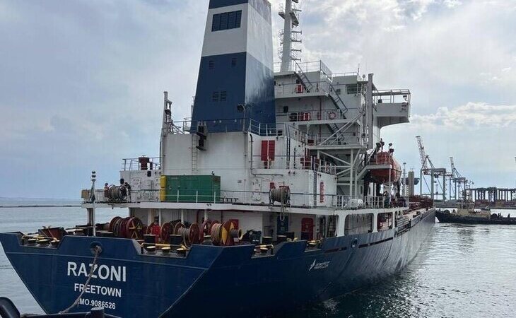 Sale de Odesa el primer barco de cereal tras el desbloqueo entre Rusia y Ucrania