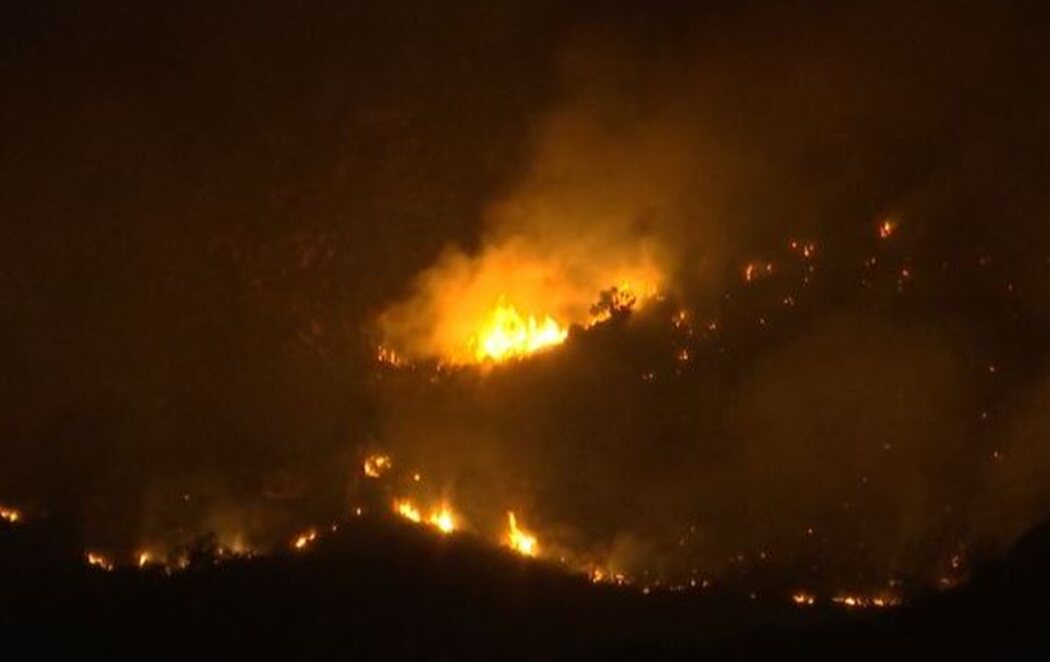 Incendio intencionado en Verín (Ourense) con diez focos simultáneos