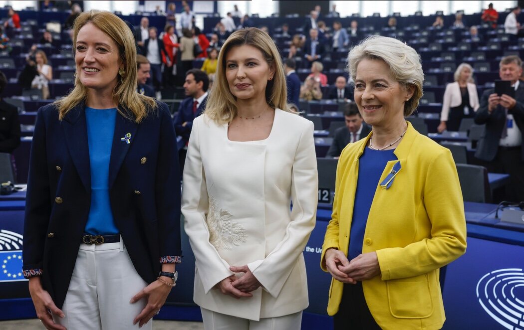 Olena Zelenska visita el Parlamento Europeo