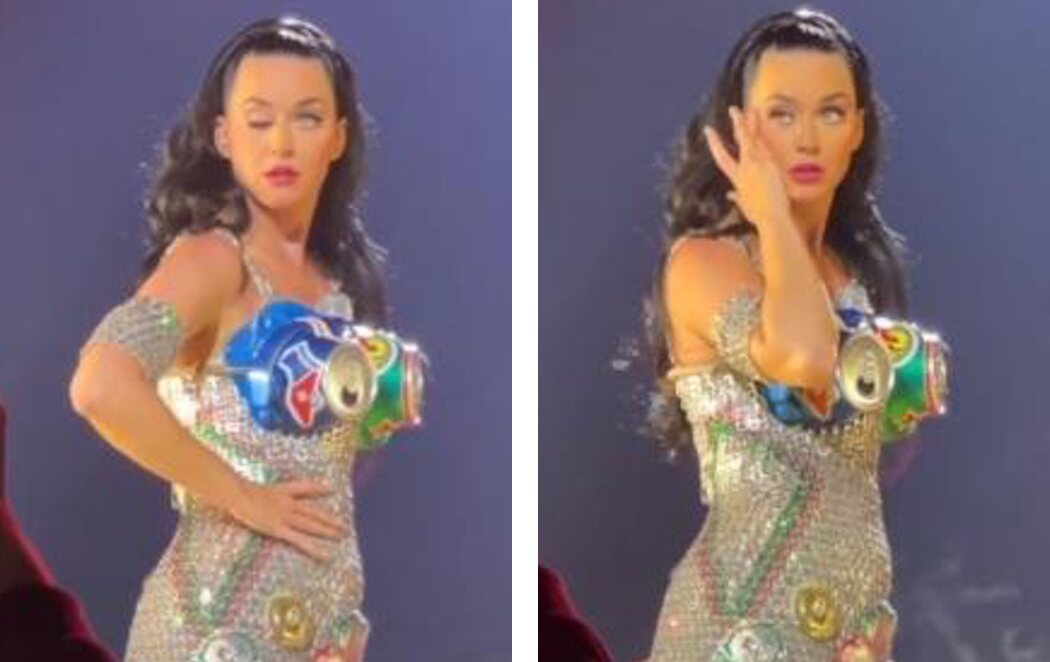 Katy Perry pierde el control de su párpado derecho durante un concierto y preocupa a sus fans