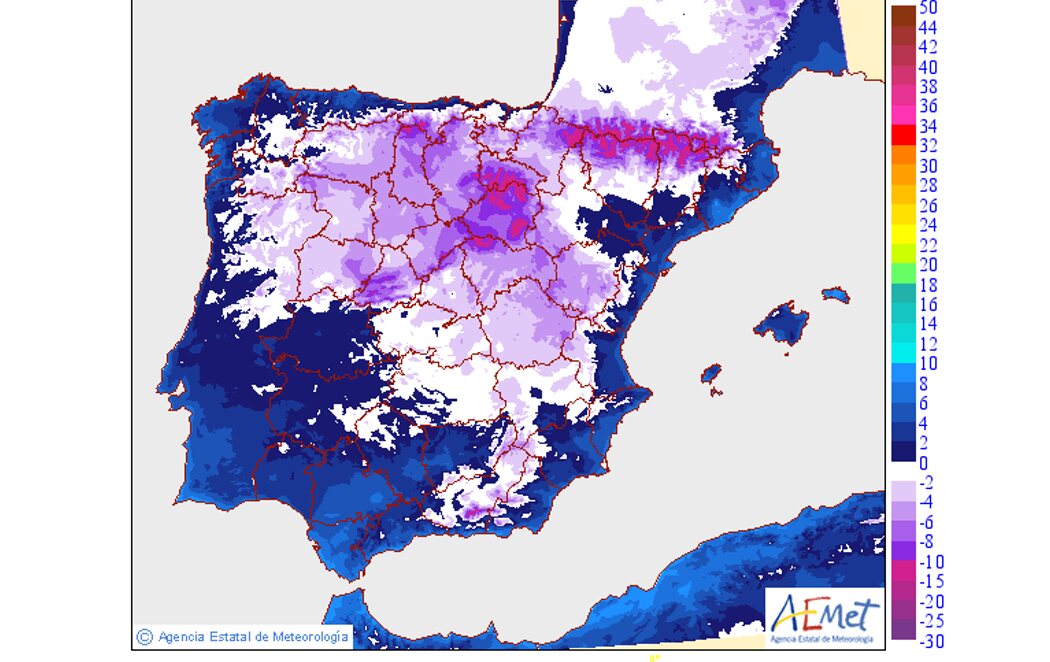 Media España se congelará este fin de semana con una ola de frío extremo