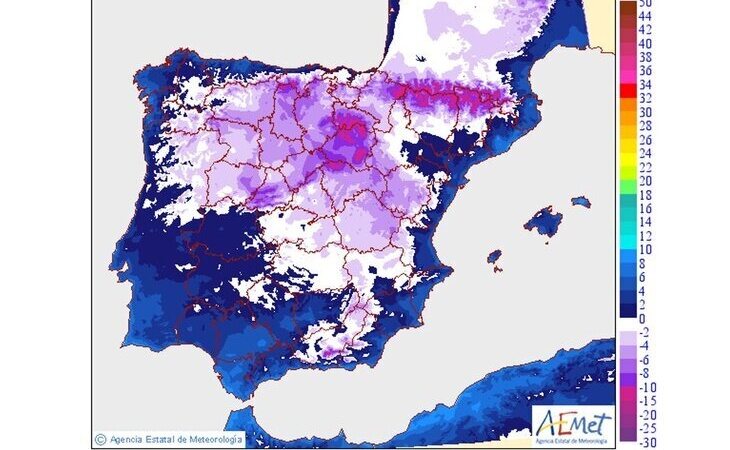 Media España se congelará este fin de semana con una ola de frío extremo