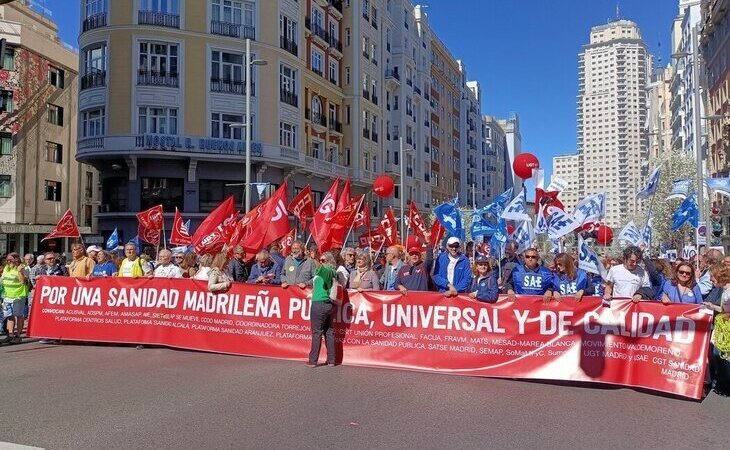 Nueva manifestación en Madrid en defensa de la Sanidad pública