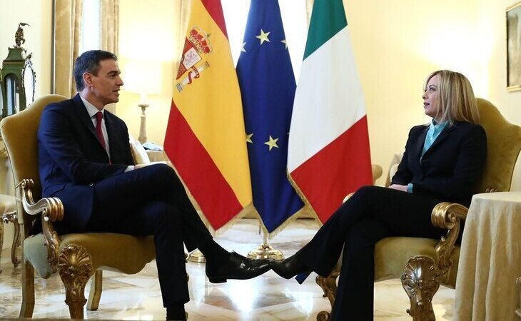 Pedro Sánchez se reúne con Giorgia Meloni en Roma (Italia) antes de discutir el Pacto de Migración de la UE