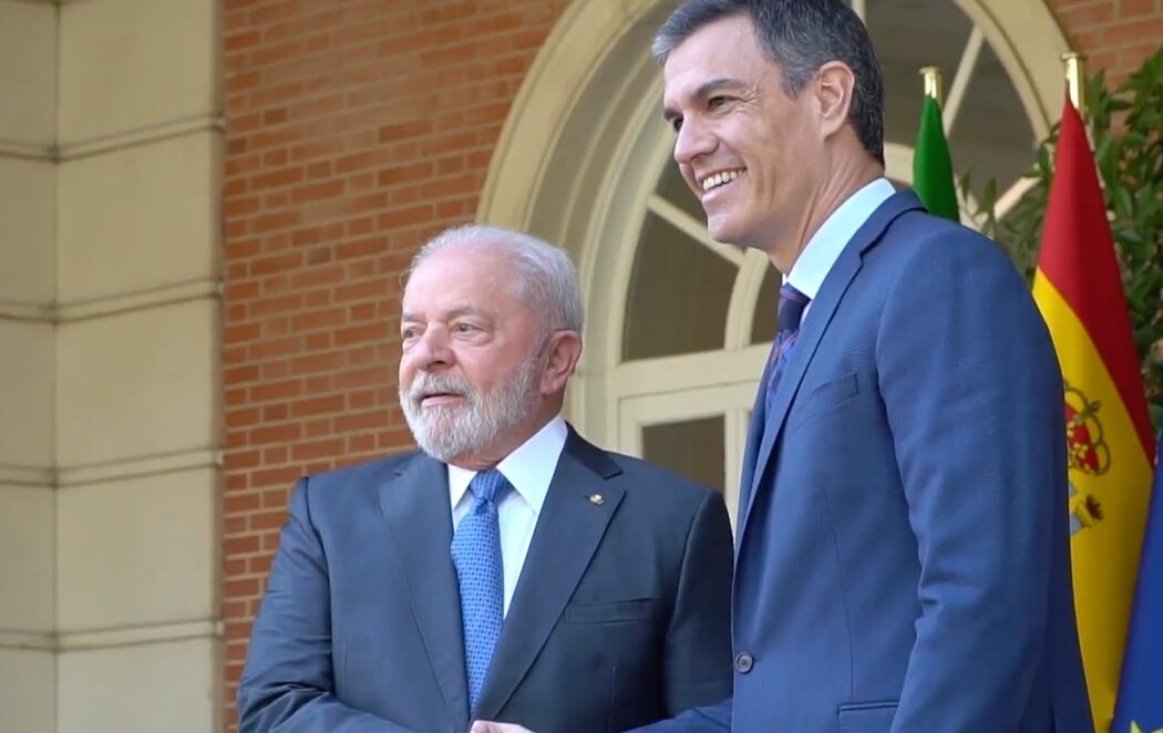 Pedro Sánchez recibe a Lula da Silva en La Moncloa