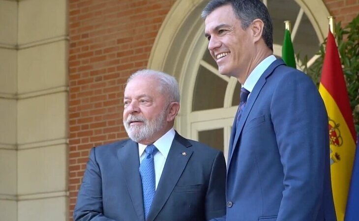 Pedro Sánchez recibe a Lula da Silva en La Moncloa