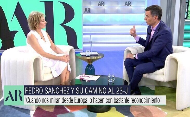 Pedro Sánchez, a Ana Rosa en Telecinco: "Usted no describe, está opinando"