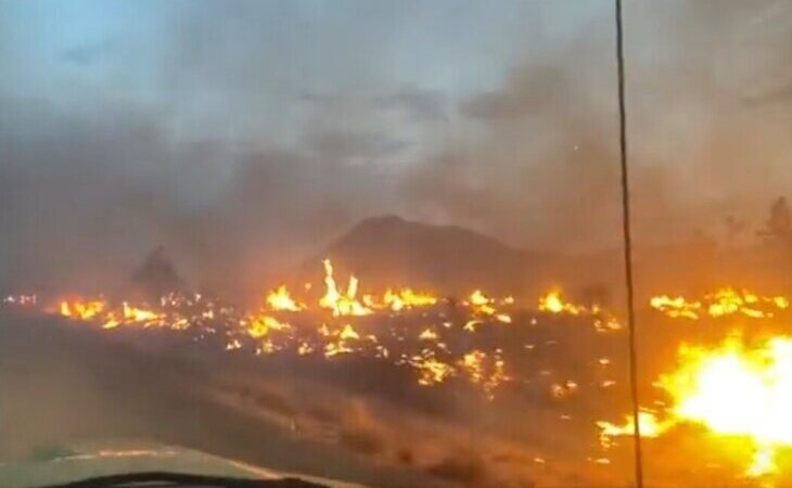 Arde la Reserva Nacional de Mojave en Estados Unidos