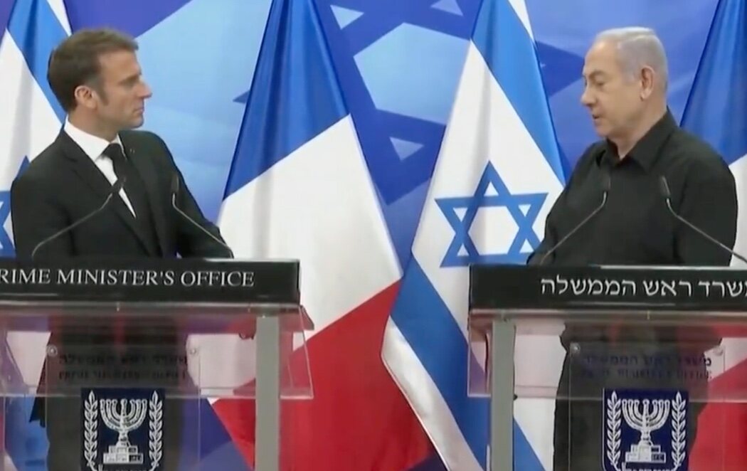 Macron se reúne Con Netanyahu en Israel y le compromete ayuda de la coalición internacional contra el Daesh