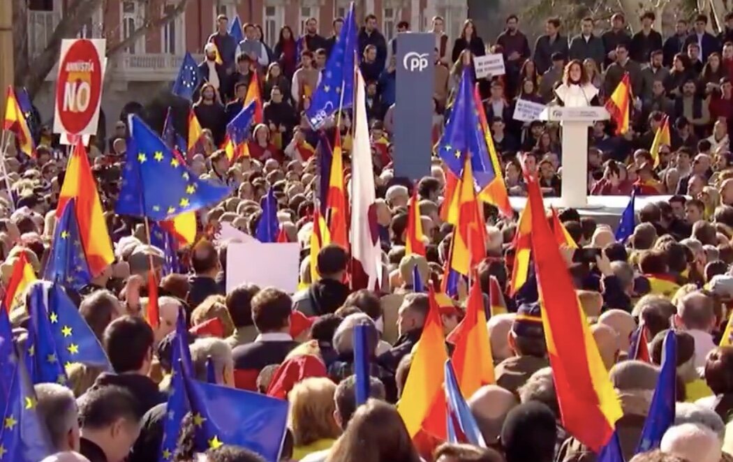 Manifestación del PP en Madrid contra la Ley de Amnistía