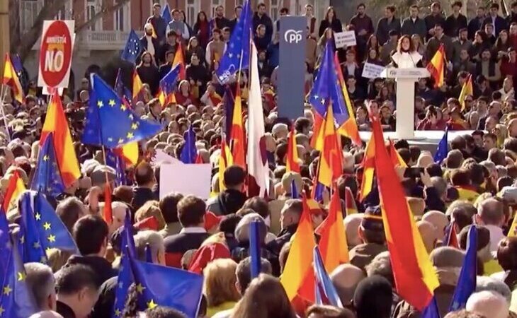 Manifestación del PP en Madrid contra la Ley de Amnistía