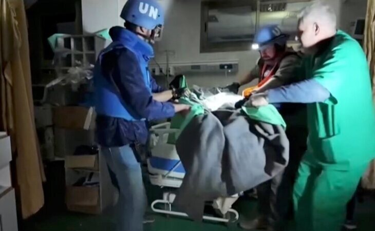 La OMS graba un vídeo en el interior del hospital Nasser tras los ataques: "Una zona de muerte"
