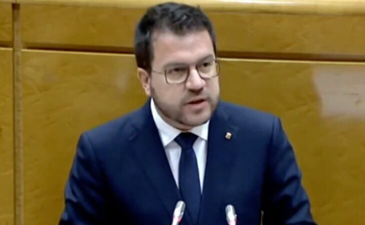 Pere Aragonès defiende la Ley de Amnistía en el Senado: "Dejó de ser inconstitucional de un día para otro, como el referéndum"