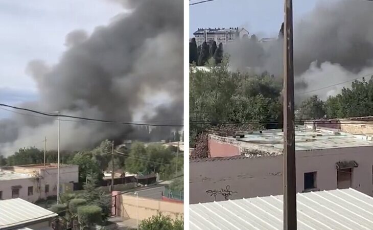 Un incendio junto al cementerio de Castellón provoca varias explosiones
