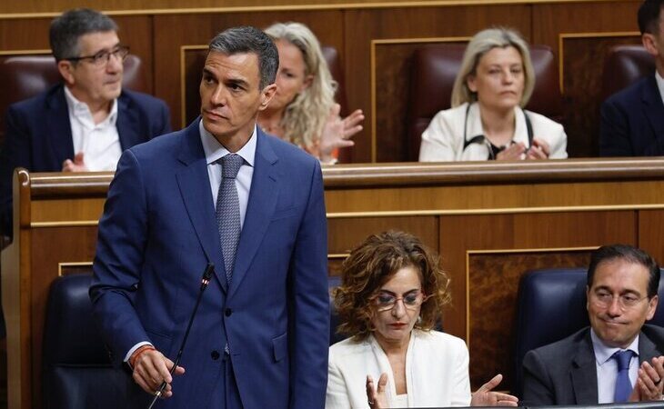Pedro Sánchez comparece en la primera sesión de control tras el caso Cerdán