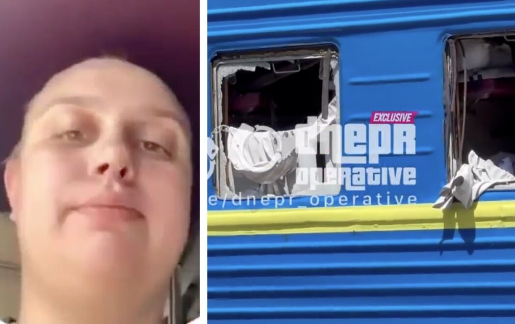 Una mujer graba el brutal ataque ruso contra un tren de pasajeros en Ucrania