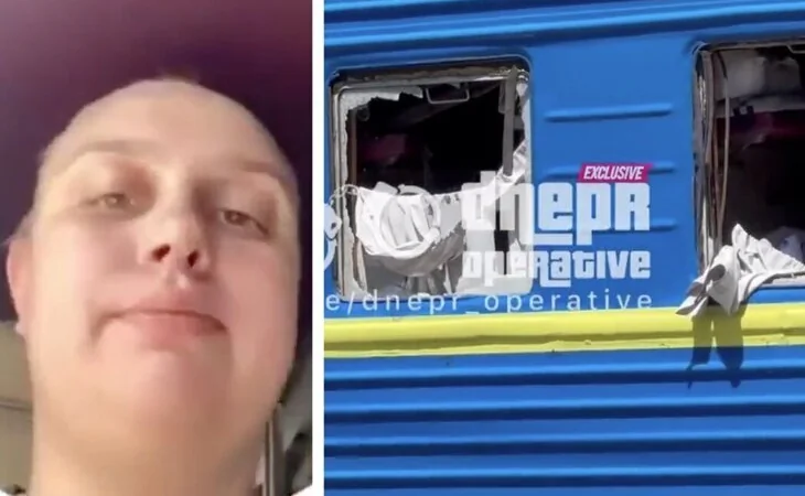 Una mujer graba el brutal ataque ruso contra un tren de pasajeros en Ucrania