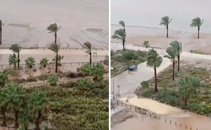 Fuertes lluvias e inundaciones en Levante por la DANA Alice