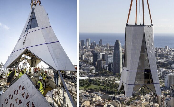 La Sagrada Familia se convierte con la Torre de Jesucristo en la iglesia más alta del mundo