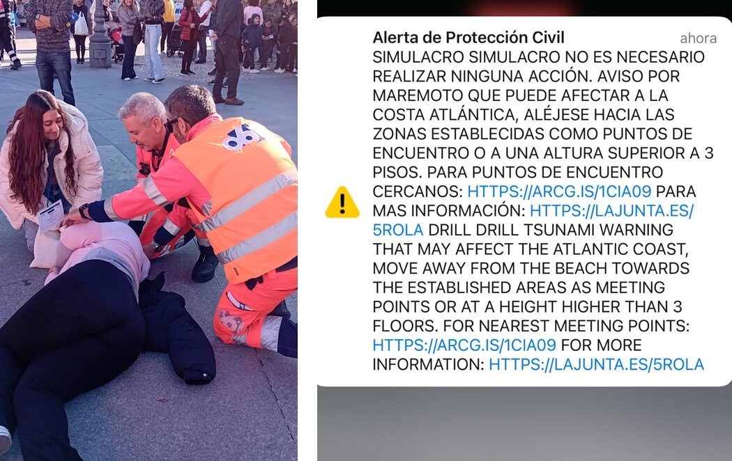 Cádiz realiza un simulacro de tsunami y envía mensajes ES-Alert masivos a la población