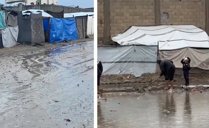 Al menos 12 muertos por el frío y las lluvias de una tormenta polar en la Franja de Gaza