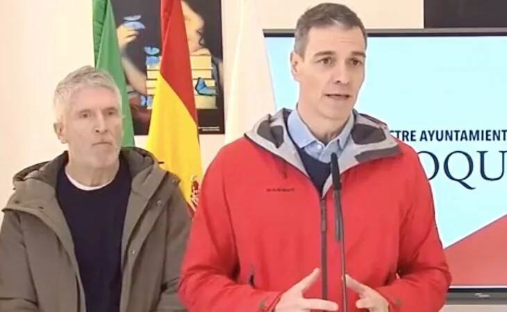 Pedro Sánchez visita las zonas afectadas por la borrasca Leonardo: "Estamos ya en la reconstrucción"